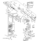 FREEZER SECTION Diagram and Parts List for TPK24PFZAWW  General Electric Refrigerator