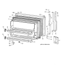 FREEZER DOOR Diagram and Parts List for TBX18IIZARAA  General Electric Refrigerator
