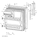 FRESH FOOD DOOR Diagram and Parts List for TBX18IIZARAA  General Electric Refrigerator