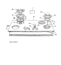 COOKTOP Diagram and Parts List for JGP645BEX1BB  General Electric Cooktop