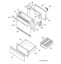 DOOR & DRAWER PARTS Diagram and Parts List for JBP22GES1  General Electric Range
