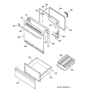 DOOR & DRAWER PARTS Diagram and Parts List for JBP24GS2  General Electric Range