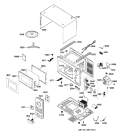 Section Diagram and Parts List for JE510BW02  General Electric Microwave