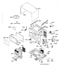 Section Diagram and Parts List for JE520BW01  General Electric Microwave
