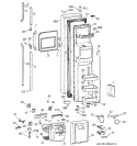 FREEZER DOOR Diagram and Parts List for TPX24PBZAAA  General Electric Refrigerator