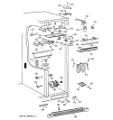 FRESH FOOD SECTION Diagram and Parts List for TPX24PBZAAA  General Electric Refrigerator