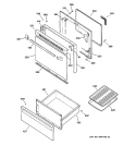 OVEN DOOR Diagram and Parts List for JBP21GS1  General Electric Range