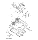CONTROL PANEL & COOKTOP Diagram and Parts List for JBP26GV2  General Electric Range