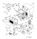 Section Diagram and Parts List for JES1133WNP03  General Electric Microwave