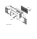 EXTERIOR PARTS Diagram and Parts List for AVP12AAW2  General Electric Air Conditioner