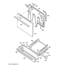 DOOR & DRAWER PARTS Diagram and Parts List for JGBS04PEA1WH  General Electric Range