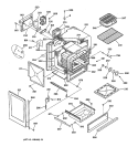 OVEN BODY Diagram and Parts List for JGSP44AEV3AA  General Electric Range