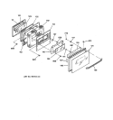 OVEN DOOR Diagram and Parts List for JGSP44AEV3AA  General Electric Range