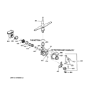MOTOR - PUMP MECHANISM Diagram and Parts List for GSD3810Z00AA  General Electric Dishwasher