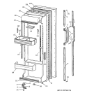 FRESH FOOD DOOR Diagram and Parts List for TFX22ZPZBWW  General Electric Refrigerator