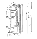 FRESH FOOD DOOR Diagram and Parts List for TFX25PPZBWW  General Electric Refrigerator