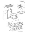 SHELF PARTS Diagram and Parts List for TBX18JAZCRBB  General Electric Refrigerator