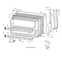 FREEZER DOOR Diagram and Parts List for TBX21JAZHRBB  General Electric Refrigerator