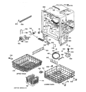 BODY PARTS Diagram and Parts List for GSD4120Y04BB  General Electric Dishwasher