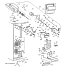 FREEZER SECTION Diagram and Parts List for TPX24BPZBWW  General Electric Refrigerator