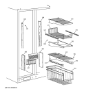 FREEZER SHELVES Diagram and Parts List for TFX30PBZCBB  General Electric Refrigerator