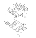 COOKTOP Diagram and Parts List for JGBS15PEW1AD  General Electric Range