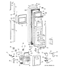 FREEZER DOOR Diagram and Parts List for TFX30PPZCBB  General Electric Refrigerator