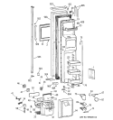 FREEZER DOOR Diagram and Parts List for TPX24SPZCBS  General Electric Refrigerator