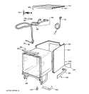 CABINET & EXTERIOR PARTS Diagram and Parts List for GSC720Y07AD  General Electric Dishwasher