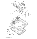 CONTROL PANEL & COOKTOP Diagram and Parts List for JBP25WY2  General Electric Range