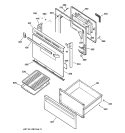 DOOR & DRAWER PARTS Diagram and Parts List for JBP25WY2  General Electric Range