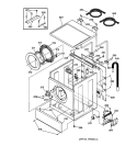 CABINET, DOOR & TOP Diagram and Parts List for WSXH208T0WB  General Electric Washer