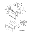 DOOR & DRAWER PARTS Diagram and Parts List for JBP63BY2AD  General Electric Range