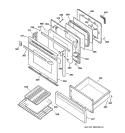 DOOR & DRAWER PARTS Diagram and Parts List for JBP75AY2  General Electric Range