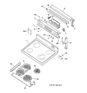 CONTROL PANEL & COOKTOP Diagram and Parts List for JB960BY2  General Electric Range