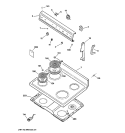 CONTROL PANEL & COOKTOP Diagram and Parts List for JBS07V5  General Electric Range