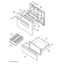 DOOR & DRAWER PARTS Diagram and Parts List for JBS07V5  General Electric Range