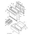 DOOR & DRAWER PARTS Diagram and Parts List for JBS27AY2  General Electric Range