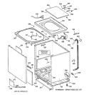 CABINET, COVER & FRONT PANEL Diagram and Parts List for WISR309DT6WW  General Electric Washer
