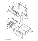 DOOR & DRAWER PARTS Diagram and Parts List for JBS03BY1  General Electric Range
