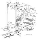 FREEZER SECTION Diagram and Parts List for TFJ20JAZAWW  General Electric Refrigerator