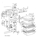 FRESH FOOD SECTION Diagram and Parts List for TFJ20JAZAWW  General Electric Refrigerator