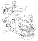 FRESH FOOD SECTION Diagram and Parts List for TFX22JRZBAA  General Electric Refrigerator