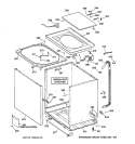 CABINET, COVER & FRONT PANEL Diagram and Parts List for WWXR4100T8AA  General Electric Washer