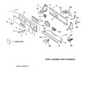 CONTROLS & BACKSPLASH Diagram and Parts List for WPXQ3090T8AA  General Electric Washer
