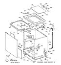 CABINET, COVER & FRONT PANEL Diagram and Parts List for WISQ416BT8WW  General Electric Washer