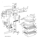 FRESH FOOD SECTION Diagram and Parts List for TFZ20JRZBWH  General Electric Refrigerator