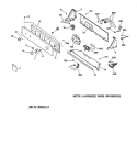 CONTROLS & BACKSPLASH Diagram and Parts List for WISR106HT8WW  General Electric Washer