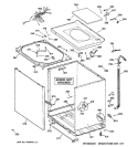 CABINET, COVER & FRONT PANEL Diagram and Parts List for WCCB1030T8AC  General Electric Washer