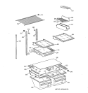 SHELF PARTS Diagram and Parts List for TBX18JAZLRBB  General Electric Refrigerator